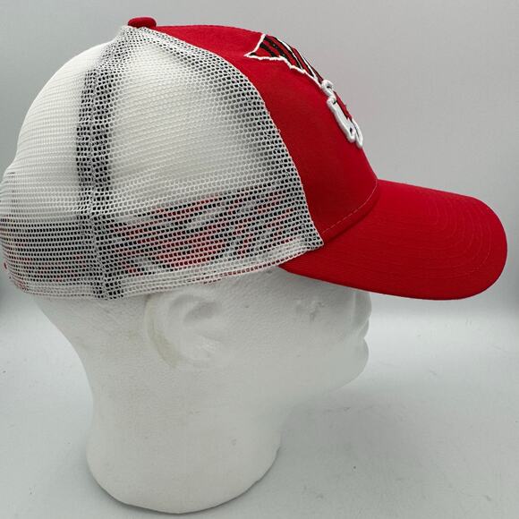New Era Kansas City Chiefs Mesh Snapback Hat Red White 9FORTY NFL Trucker Cap - Picture 7 of 12